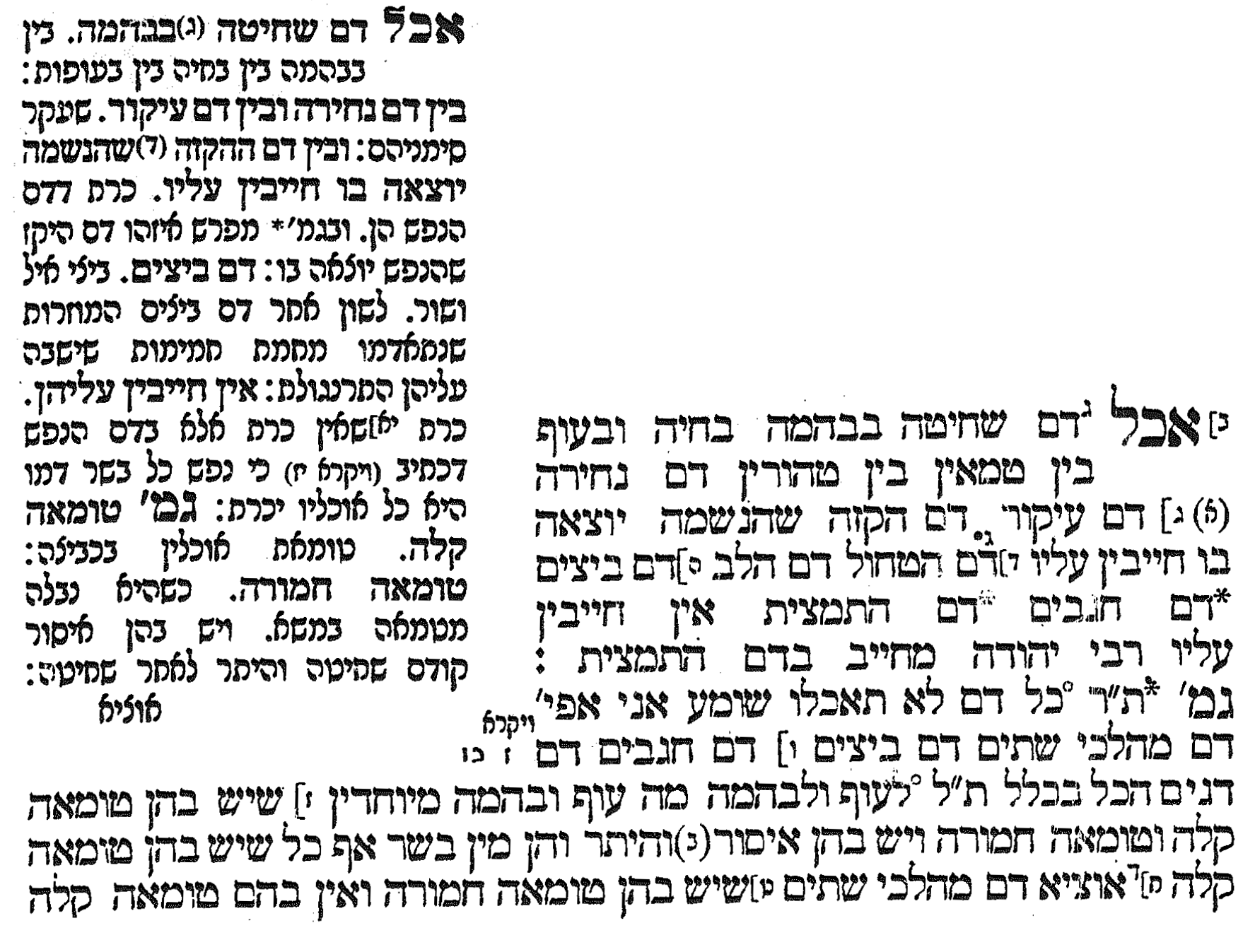 scan from tractate Keritut [Hebrew and Aramaic]