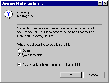 Opening Mail Attachment -- message.txt